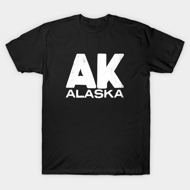 AK Alaska State Vintage Typography T-Shirt by Commykaze